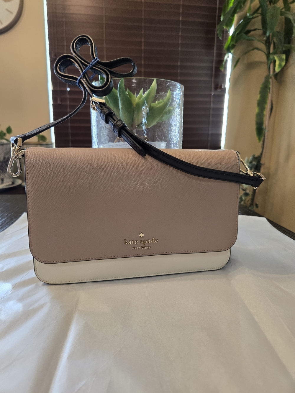 kate spade Two-Tone Crossbody Bag in Blush and Cream